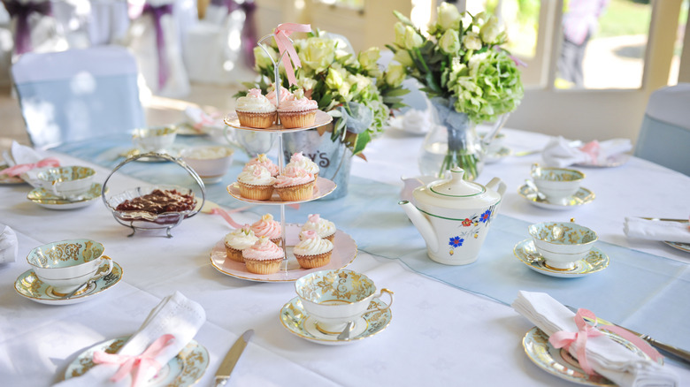 A beautifully set tea table