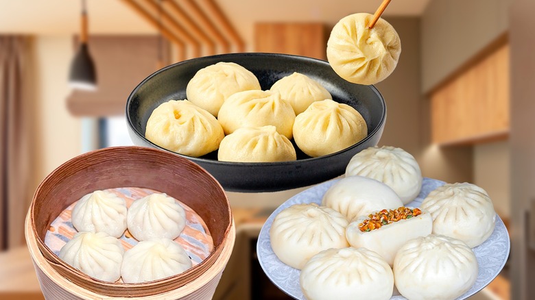 Bao with kitchen background