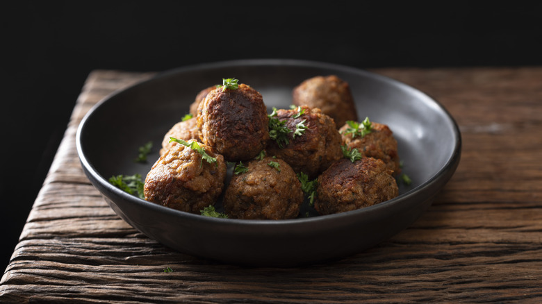 Tempeh veggie meat balls