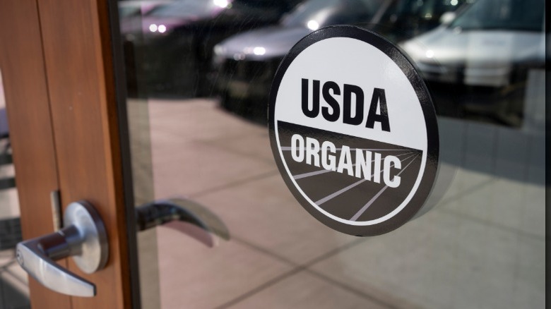 USDA organic door sign