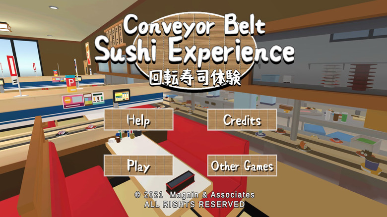 Menu screen for Conveyor Belt Sushi Experience video game