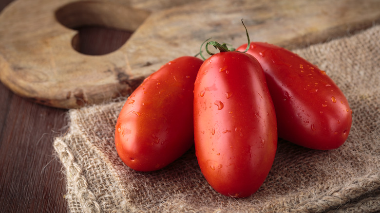 Fresh San Marzano tomatoes