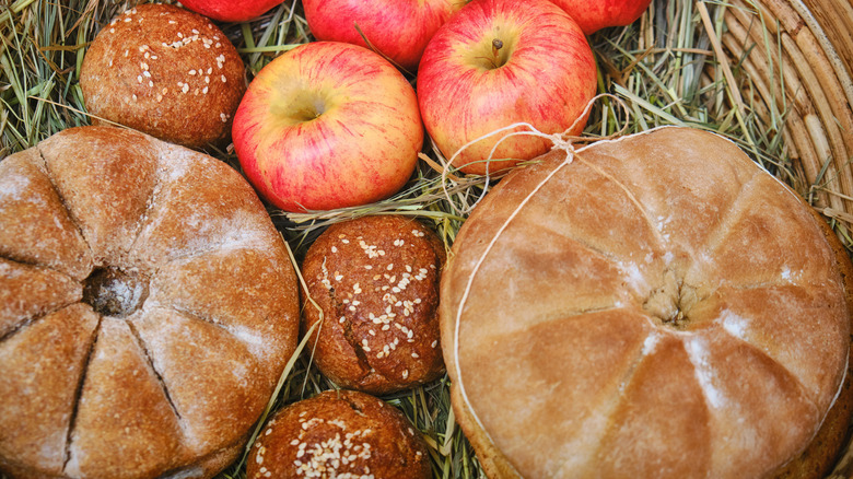 Historic Roman bread and cake