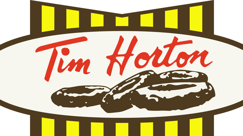 Tim Hortons's upper oval in the logo from 1964 till 1985