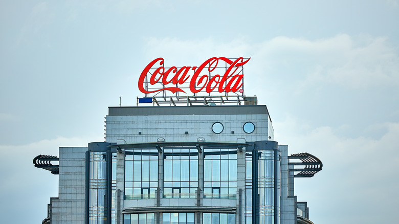 Coca-Cola sign on top of building