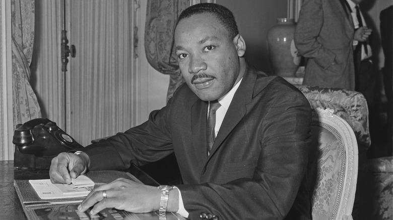 Martin Luther King, Jr. sitting