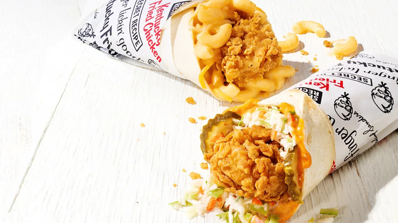 Crispy chicken wraps from KFC