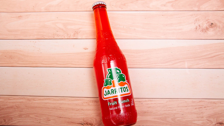 Fruit Punch Jarritos on wood 