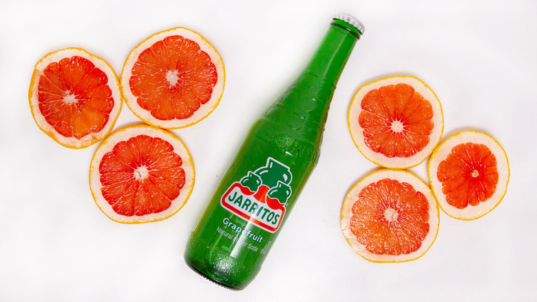 Grapefruit Jarritos with fruit