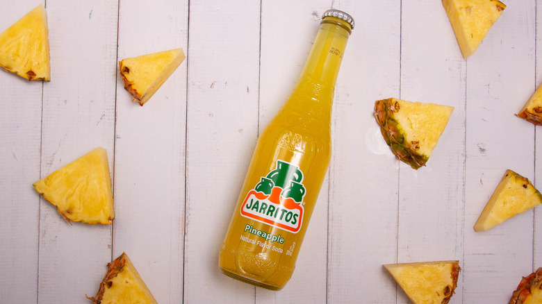 Pineapple Jarritos with fruit