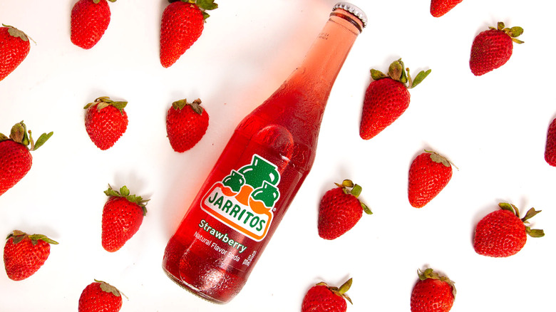 Strawberry Jarritos with fruit