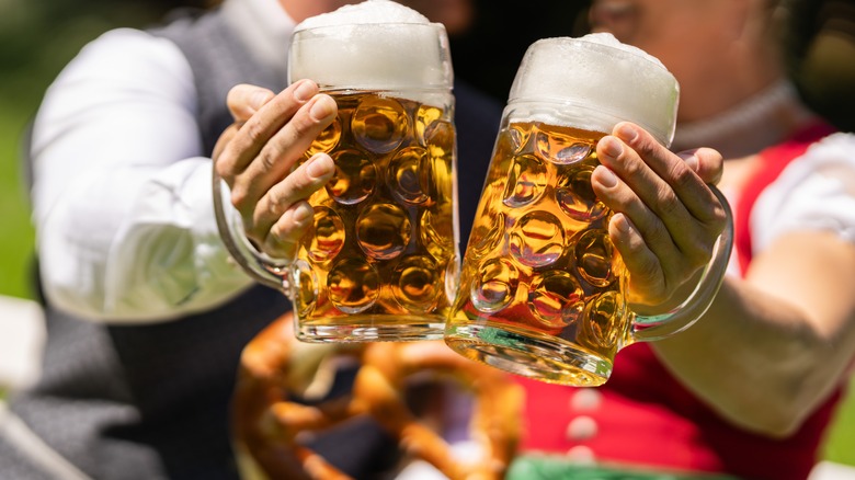 Beer, pretzels at Oktoberfest