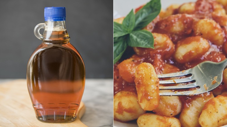 maple syrup and gnocchi