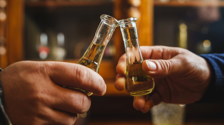 Two small glasses of rakjia