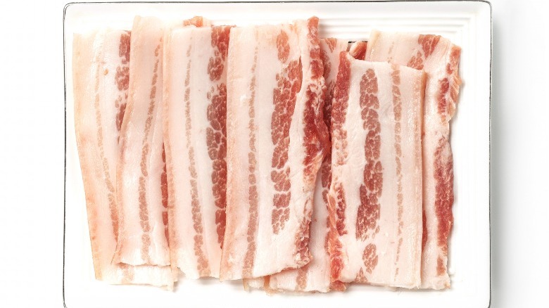 Several slabs of bacon