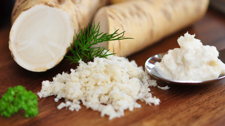 Fresh grated horseradish