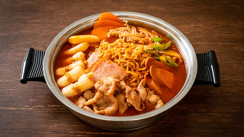 Bowl of budae jjigae