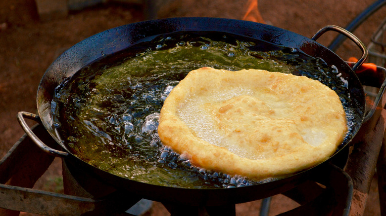 Fry bread in pan