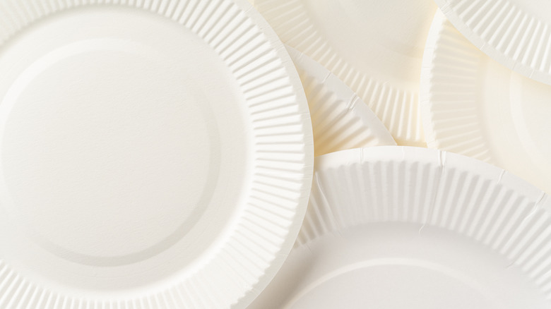 close up of paper plates