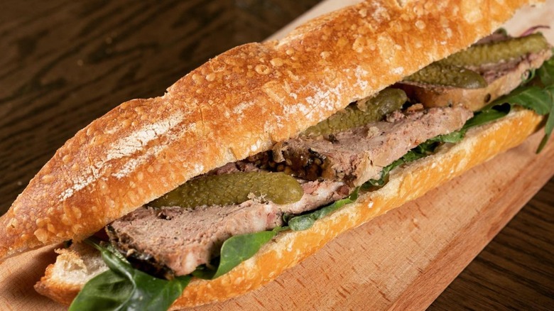 pâté cornichons with bread