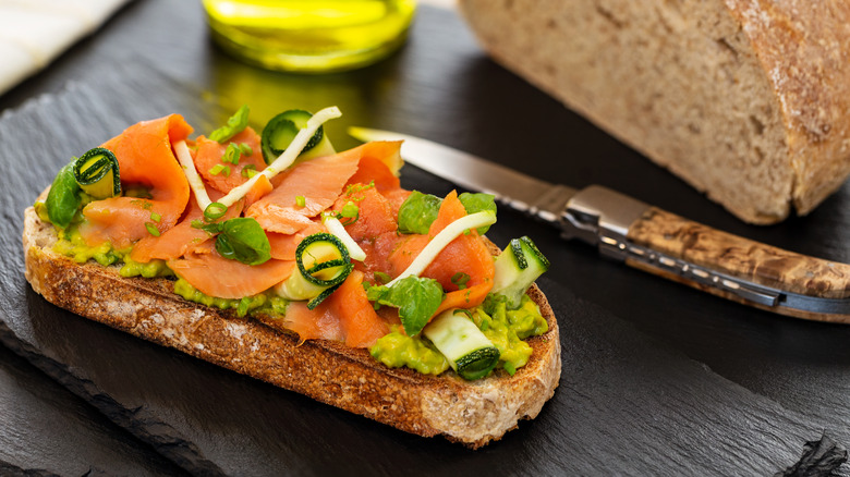 A salmon tartine