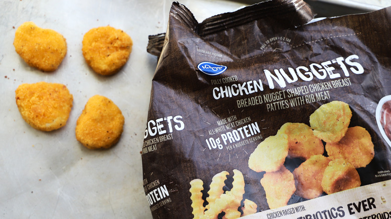 Chicken nuggets with bag