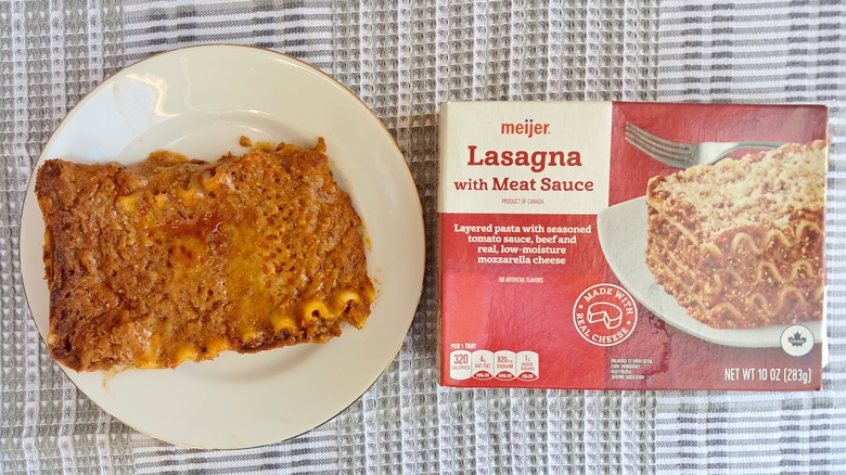 meijer lasagna on plate