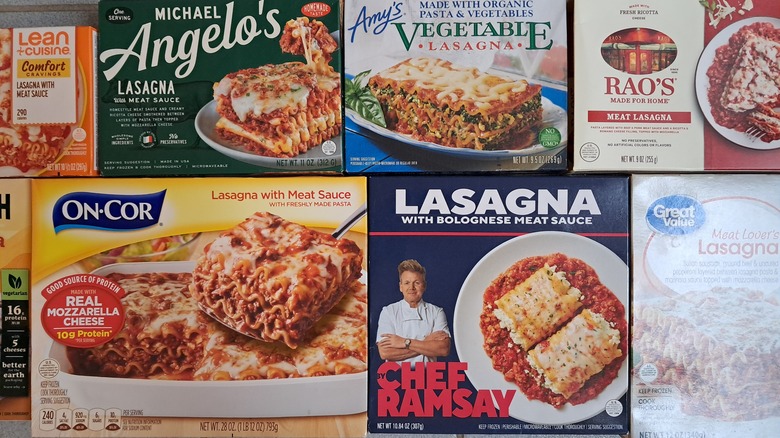 frozen lasagna boxes