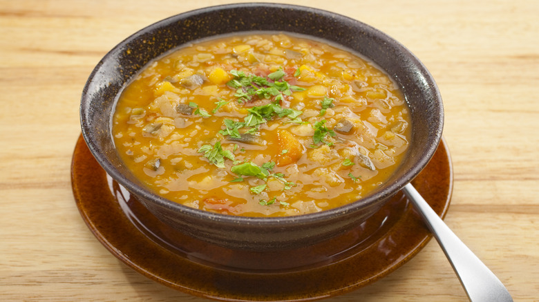 bowl of Armenian apricot soup