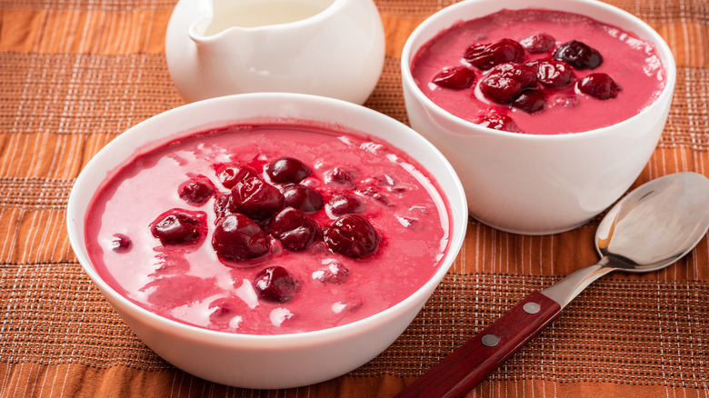 Hungarian sour cherry soup