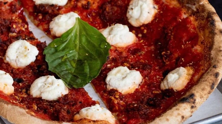 Pizza with Calabrian chilis