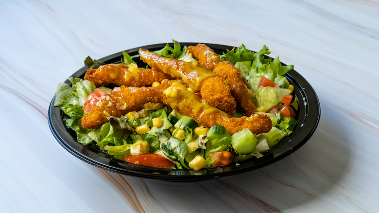 Fresh chicken tender salad