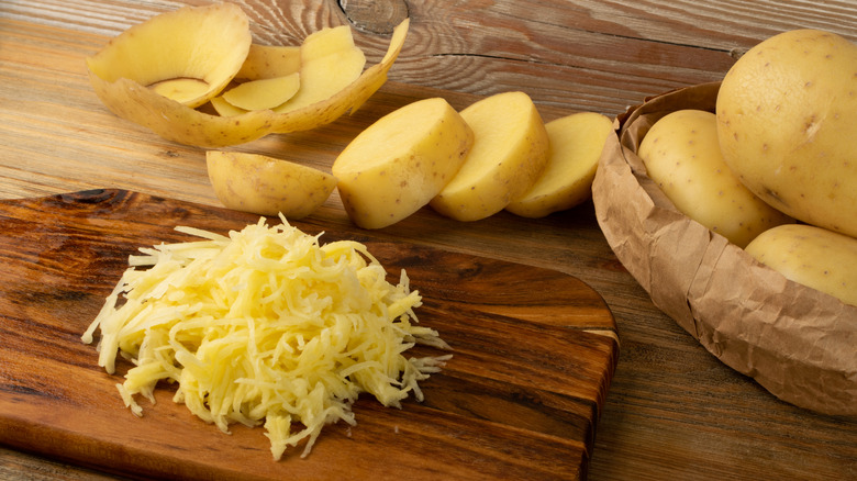 Hand shredded potatoes 