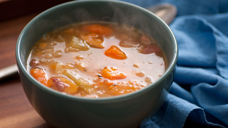 bowl chunky soup 