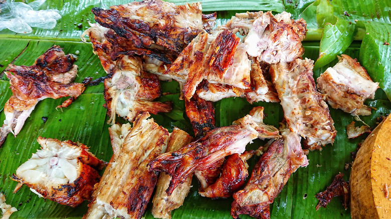 grilled alligator meat