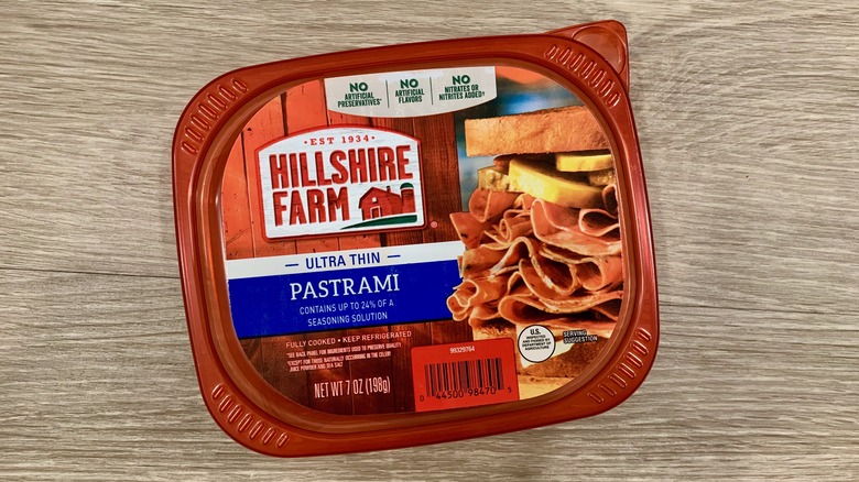 Hillshire Farm pastrami container