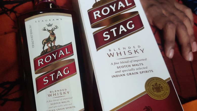 Royal Stag Whisky on table