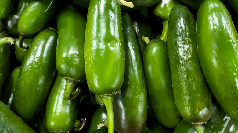 fresh green jalapeños