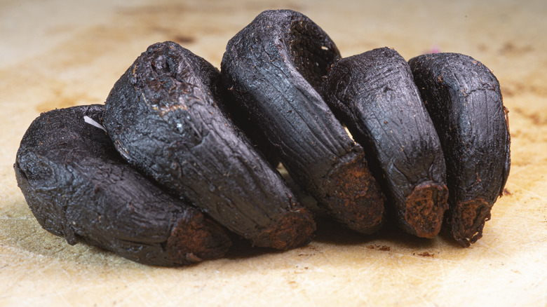 cloves of black garlic