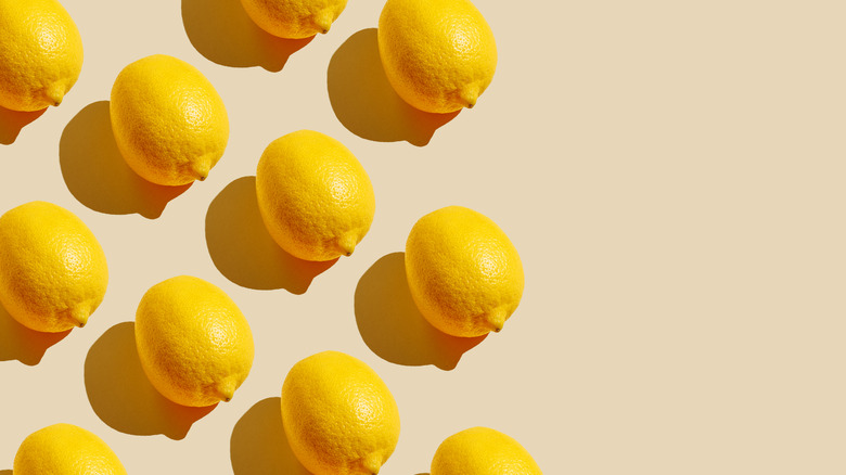 lemons laid out in specific pattern