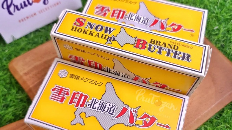 Japanese Snow Brand Butter in cardboard packages