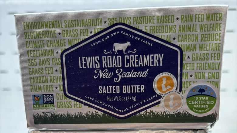 New Zealand Grass-Fed Butter in foil wrapper