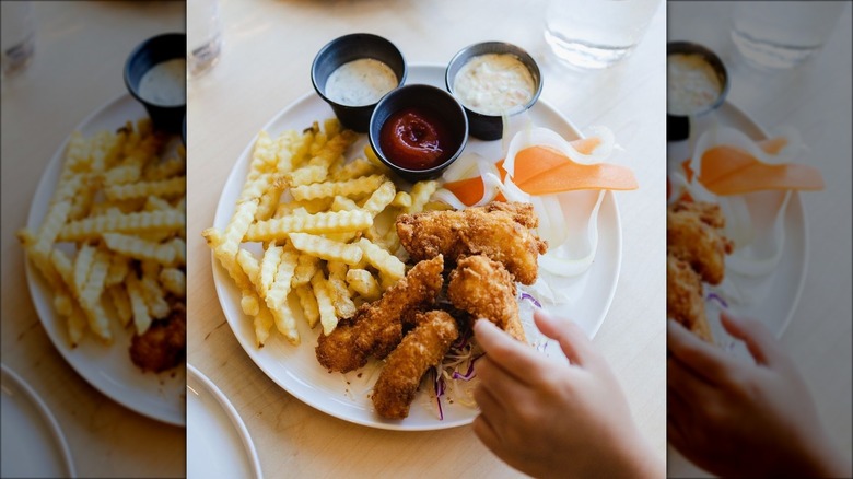 Chicken and fries for kids