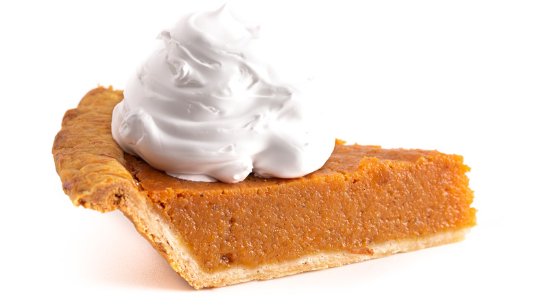 Sweet potato pie on plate