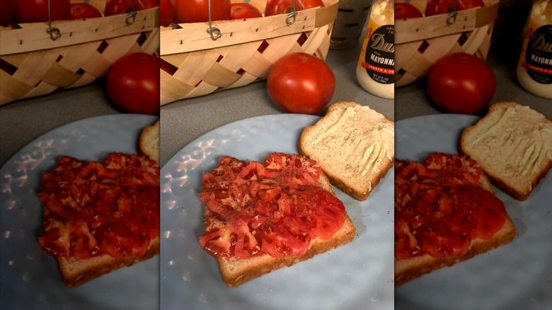 Tomato sandwich with Duke's mayonnaise