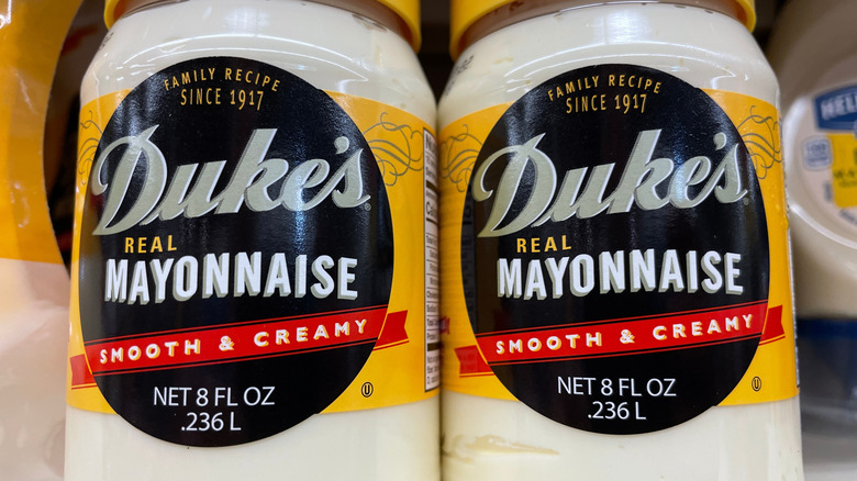 Jars of Duke's mayonnaise