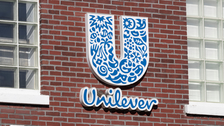 Brick building with Unilever logo