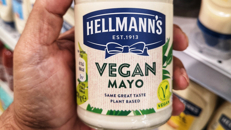 Jar of Hellmann's vegan mayo