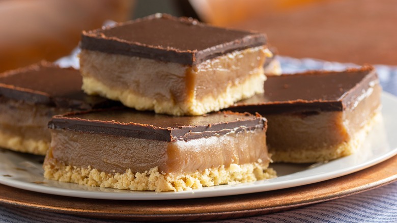 stack of Millionaire's Shortbread bars