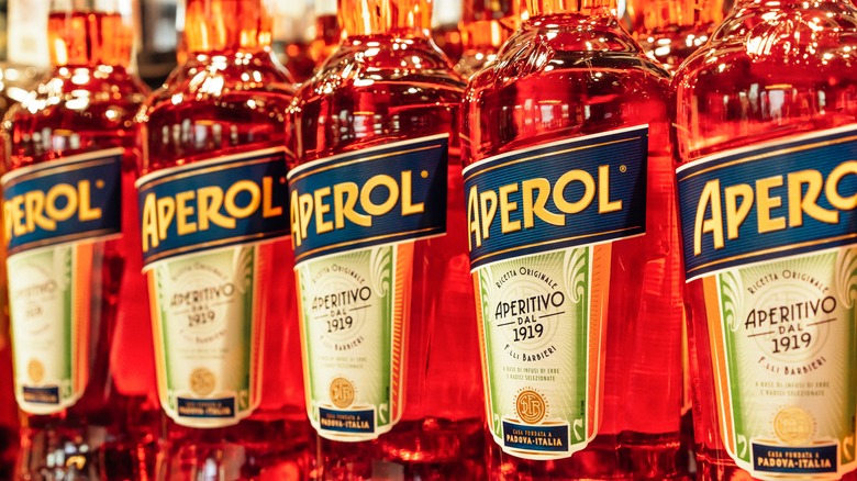 Bottles of Aperol